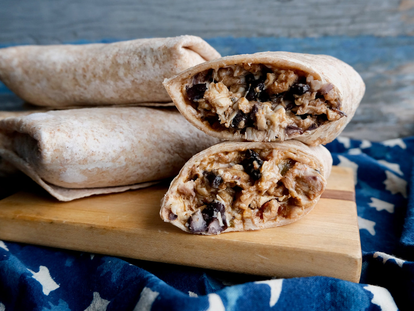 Burritos au poulet et aux haricots noirs (4)