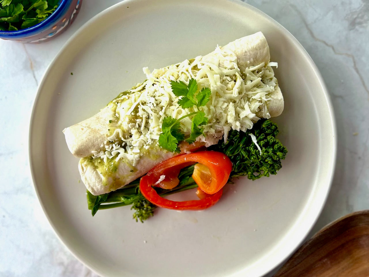 Enchiladas de porc « Berkshire » à la salsa verde et au cheddar ontarien vieilli