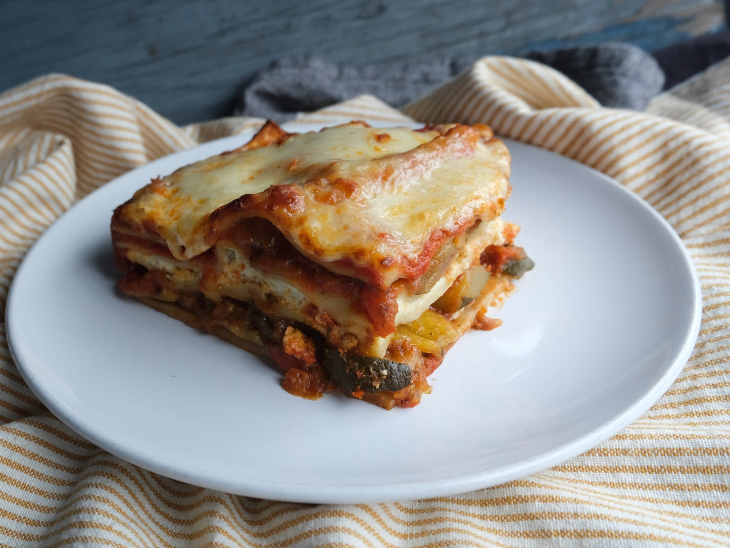 Lasagnes Ratatouille, Sauce Tomate & Ricotta
