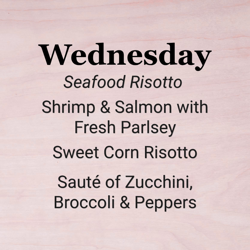 Wednesday, October 21st - Seafood Risotto