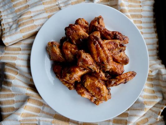 Oven Fried Chicken Wings with House Made BBQ Sauce