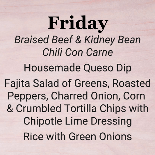 Friday, November 6th - Chili Con Carne!﻿