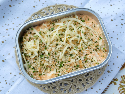Lobster & Shrimp Dip with Cheddar Crumble
