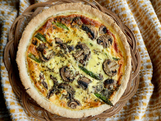 Asparagus, Sun Dried Tomato & Feta Quiche