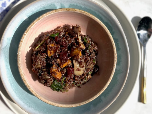 Organic Quinoa, Black Beans, Mushrooms, Walnuts, Spinach, Sweet Potato & Cranberry