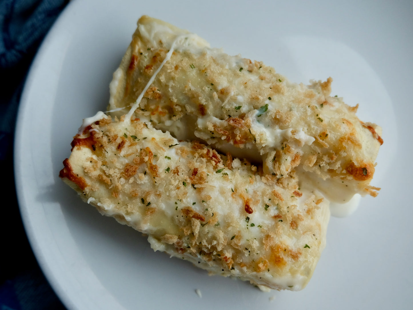 Bake-from-Frozen Seafood Cannelloni: Salmon, Shrimp, Lobster & Spinach with a Creamy Béchamel