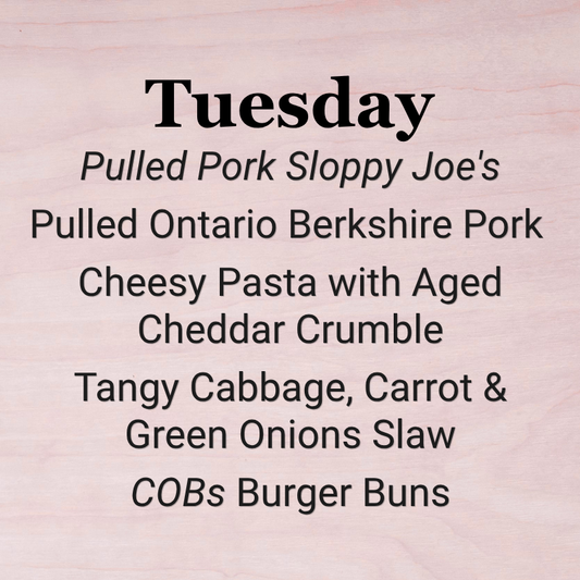 Tuesday, November 3rd - Pulled Pork Sloppy Joe's!