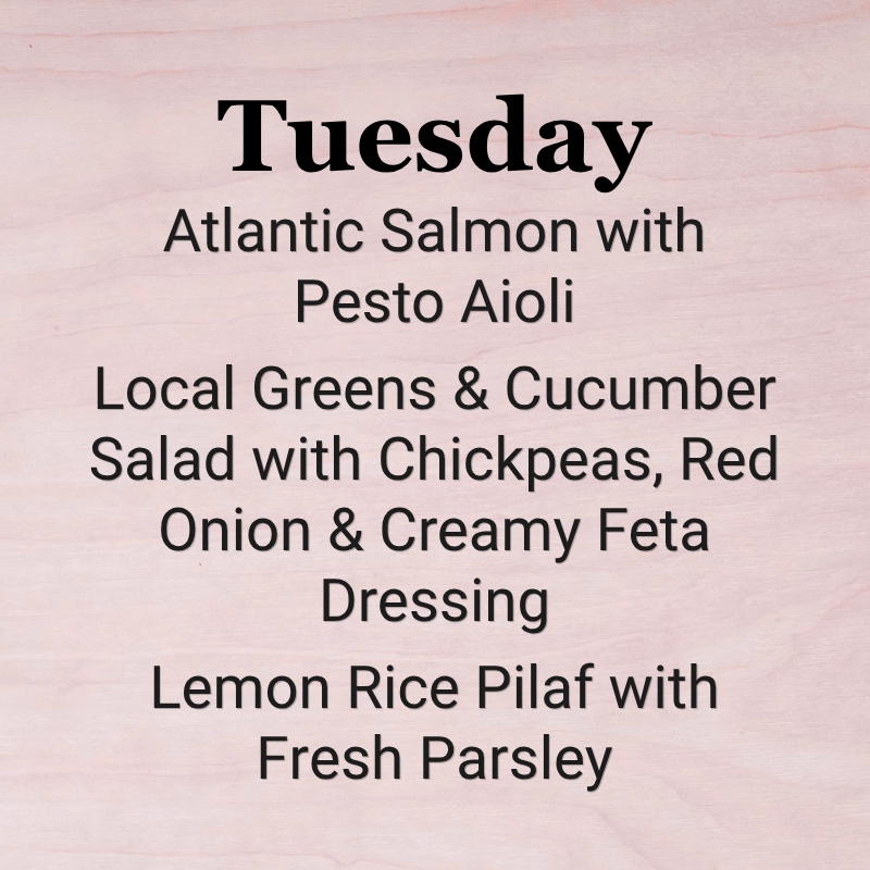 Tuesday, October 6th - Atlantic Salmon with Pesto!