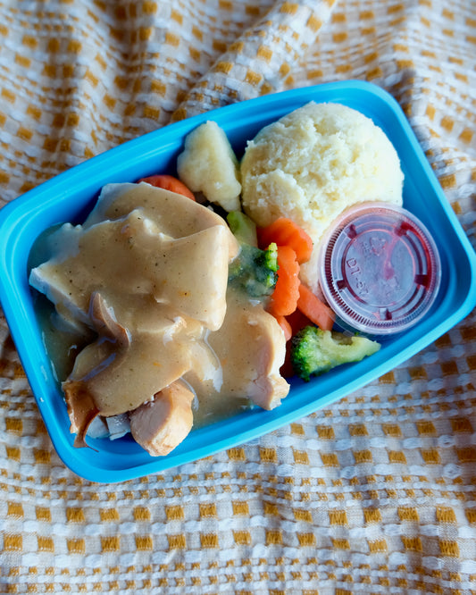 Roasted Turkey (breast) With House Made Gravy, Cranberry Sauce, Mashed Potatoes & Seasonal Vegetables