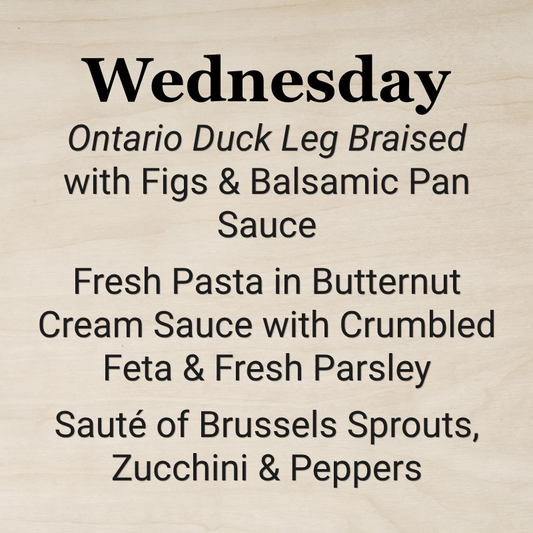 Wednesday, October 28th - Ontario Duck Leg!
