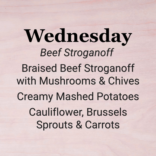 Wednesday, November 4th - Beef Stroganoff!